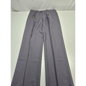 Mario Rossini Dress Pants Mens 40x36 Gray Wool Pleated Classic Italy NWT